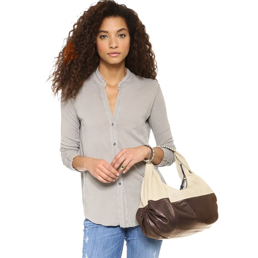 Anthropologie soft leather sling oversize hobo bag